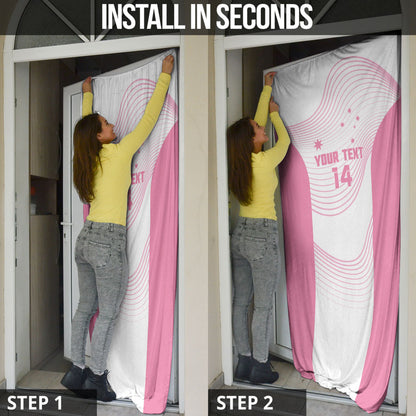 Custom Bowls Australia Breast Cancer Door Cover Pink Ribbon Curve Sporty
