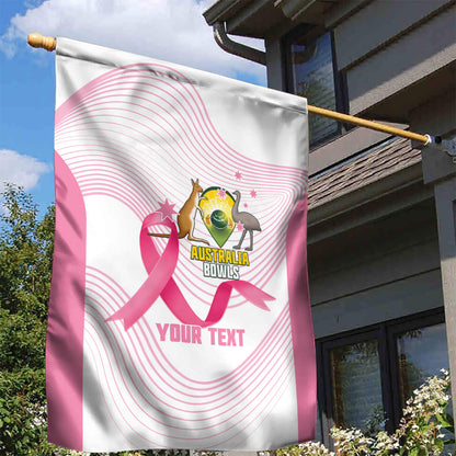 Custom Bowls Australia Breast Cancer Garden Flag Pink Ribbon Curve Sporty