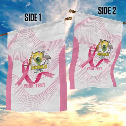 Custom Bowls Australia Breast Cancer Garden Flag Pink Ribbon Curve Sporty