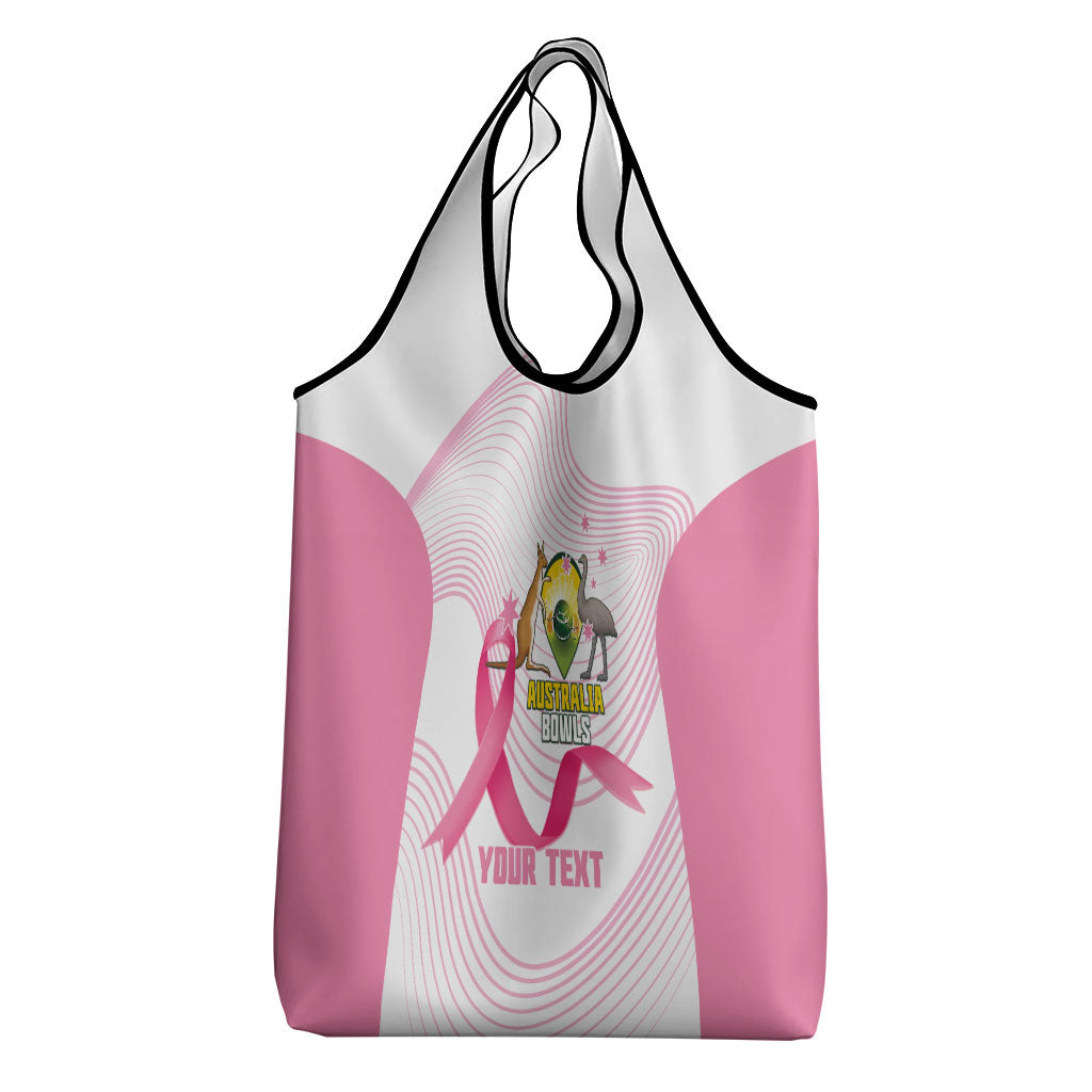 Custom Bowls Australia Breast Cancer Grocery Bag Pink Ribbon Curve Sporty