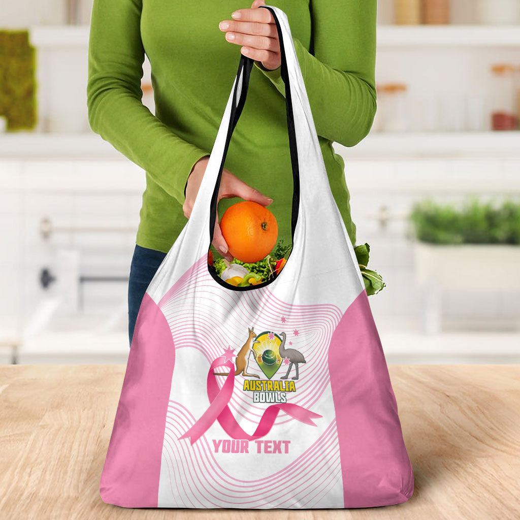 Custom Bowls Australia Breast Cancer Grocery Bag Pink Ribbon Curve Sporty