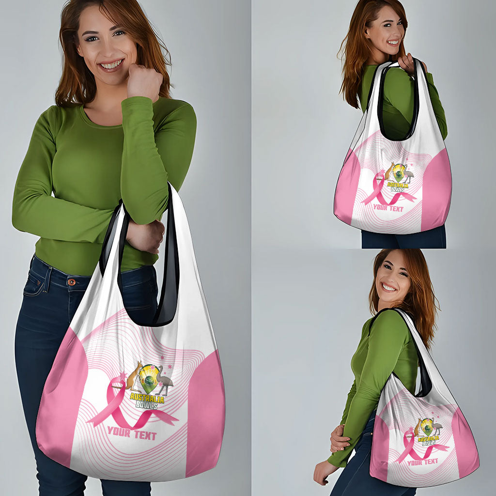 Custom Bowls Australia Breast Cancer Grocery Bag Pink Ribbon Curve Sporty