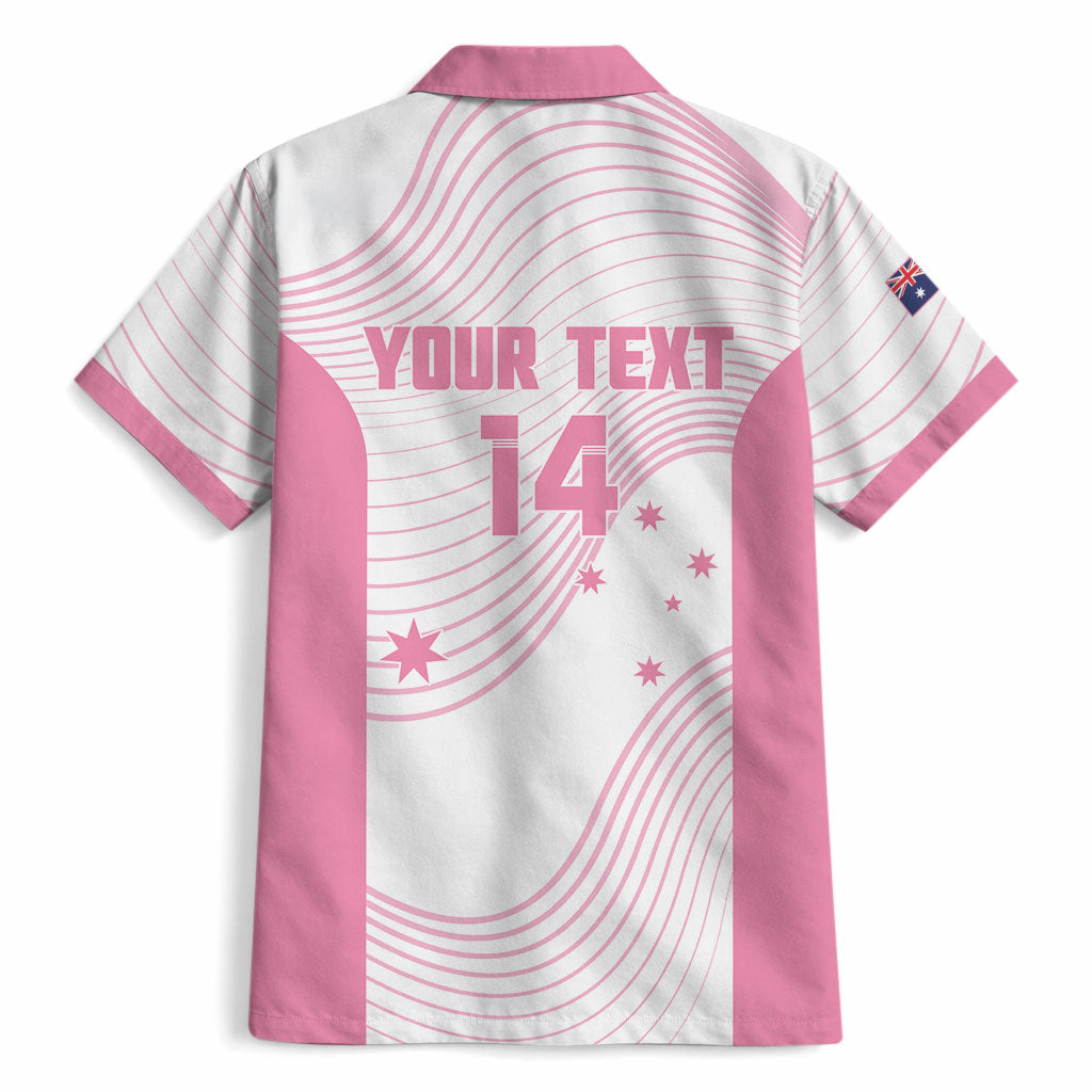Custom Bowls Australia Breast Cancer Hawaiian Shirt Pink Ribbon Curve Sporty