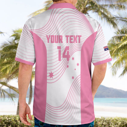 Custom Bowls Australia Breast Cancer Hawaiian Shirt Pink Ribbon Curve Sporty