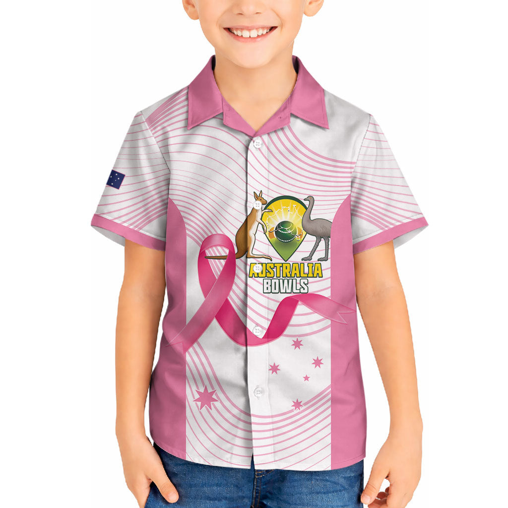 Custom Bowls Australia Breast Cancer Hawaiian Shirt Pink Ribbon Curve Sporty
