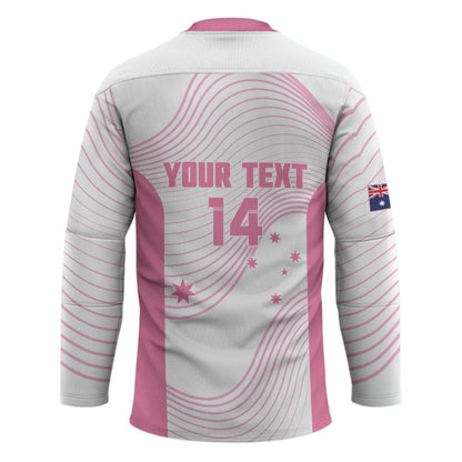 Custom Bowls Australia Breast Cancer Hockey Jersey Pink Ribbon Curve Sporty