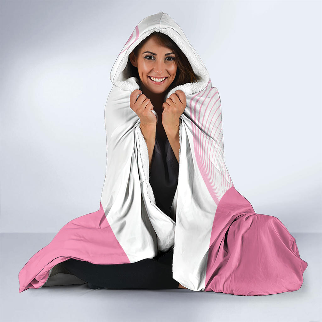 Custom Bowls Australia Breast Cancer Hooded Blanket Pink Ribbon Curve Sporty