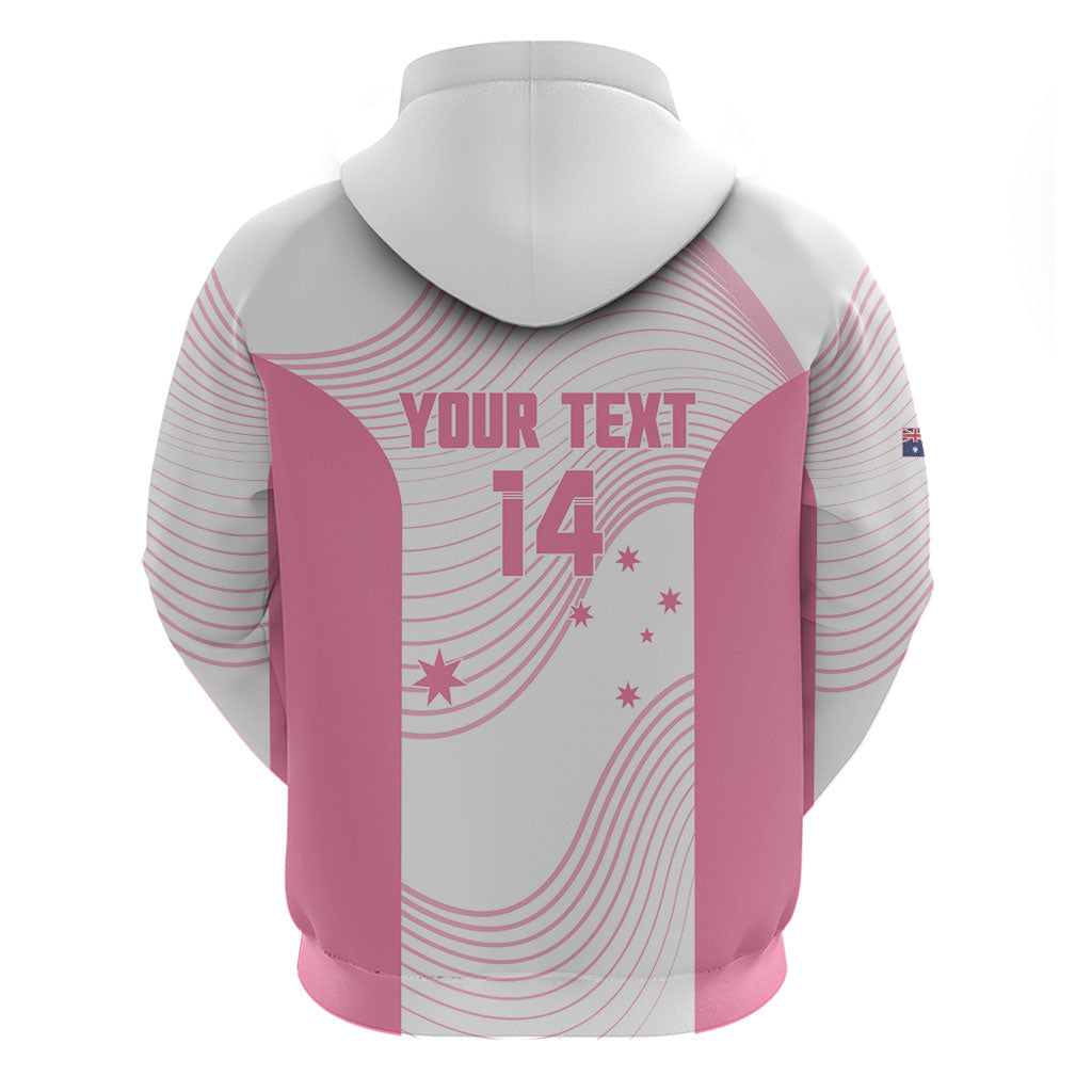 Custom Bowls Australia Breast Cancer Hoodie Pink Ribbon Curve Sporty