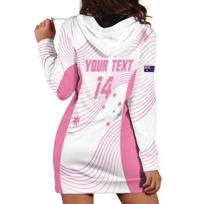 Custom Bowls Australia Breast Cancer Hoodie Dress Pink Ribbon Curve Sporty