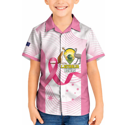 Custom Bowls Australia Breast Cancer Kid Hawaiian Shirt Pink Ribbon Curve Sporty