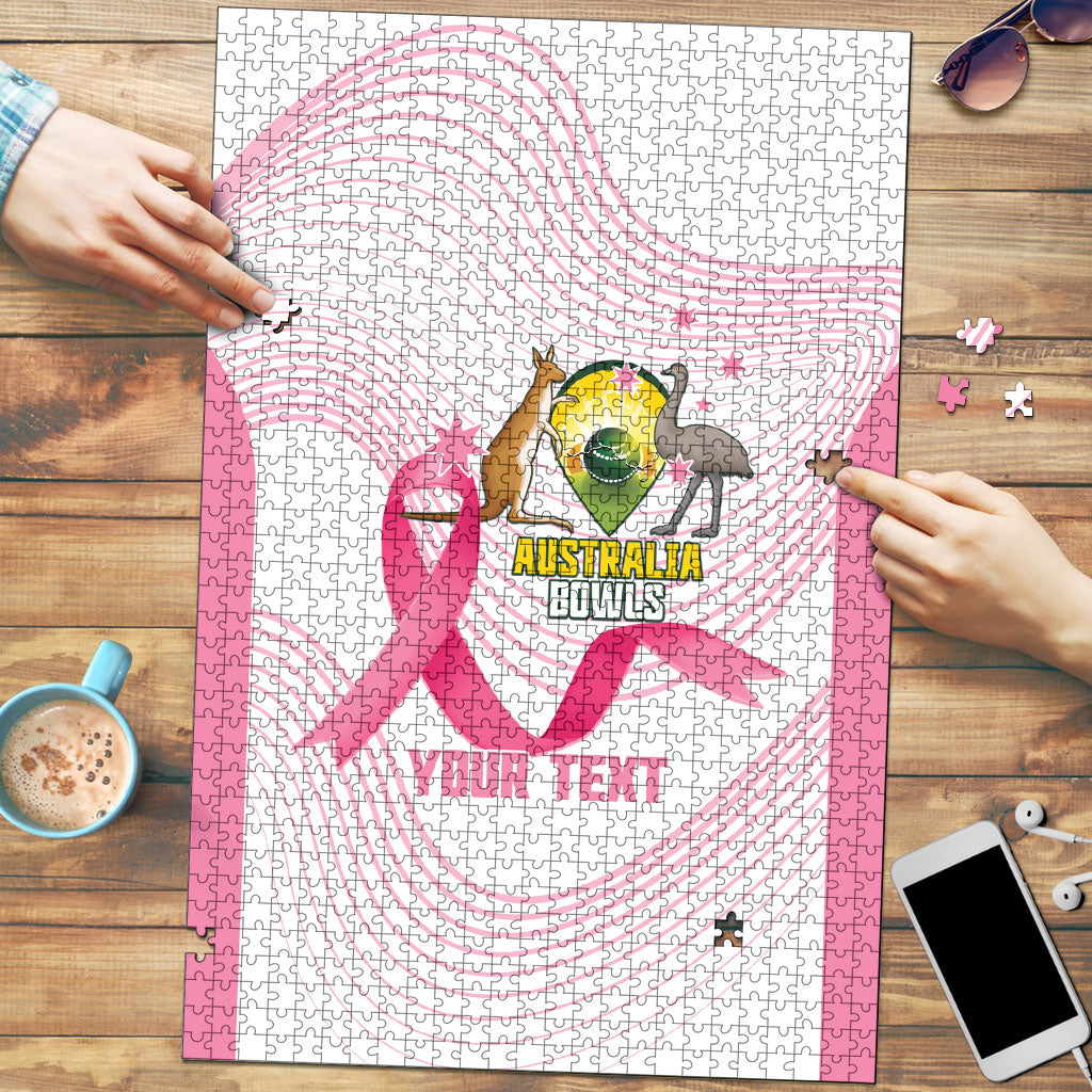 Custom Bowls Australia Breast Cancer Puzzle Pink Ribbon Curve Sporty