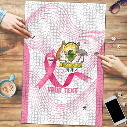 Custom Bowls Australia Breast Cancer Puzzle Pink Ribbon Curve Sporty