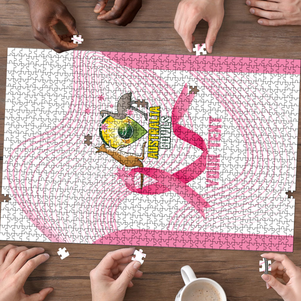 Custom Bowls Australia Breast Cancer Puzzle Pink Ribbon Curve Sporty