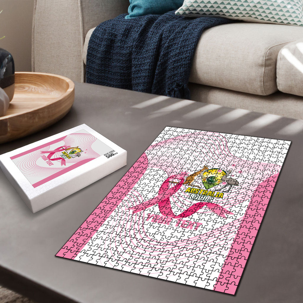 Custom Bowls Australia Breast Cancer Puzzle Pink Ribbon Curve Sporty