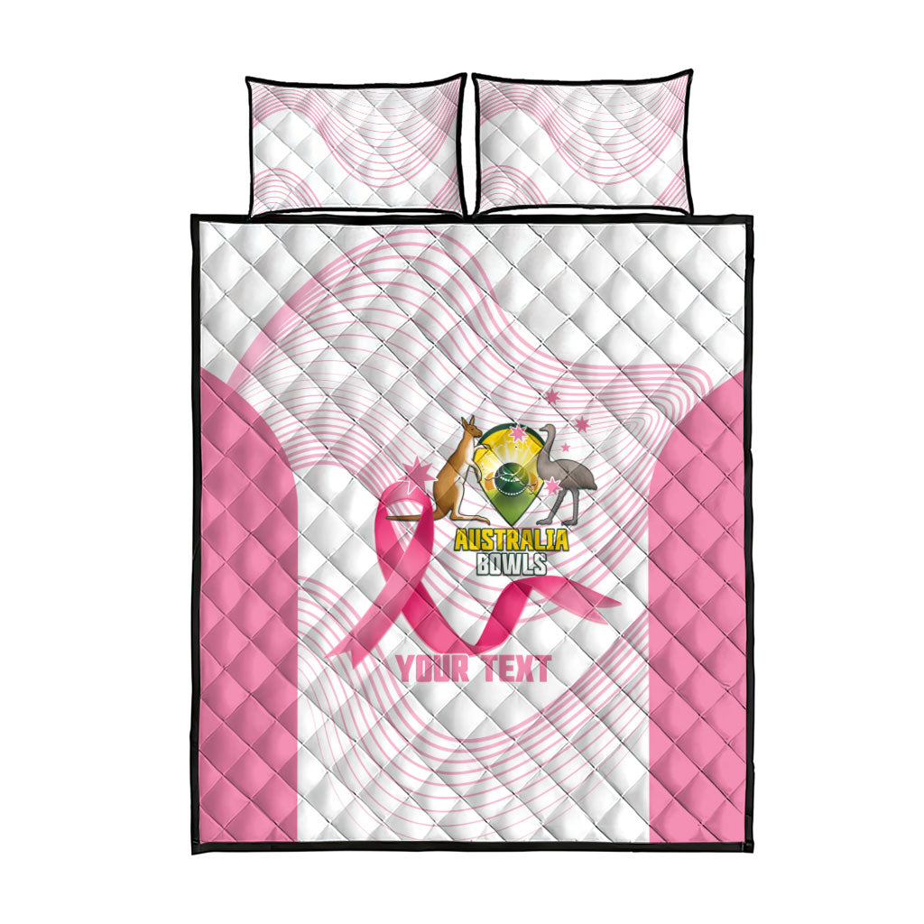 Custom Bowls Australia Breast Cancer Quilt Bed Set Pink Ribbon Curve Sporty
