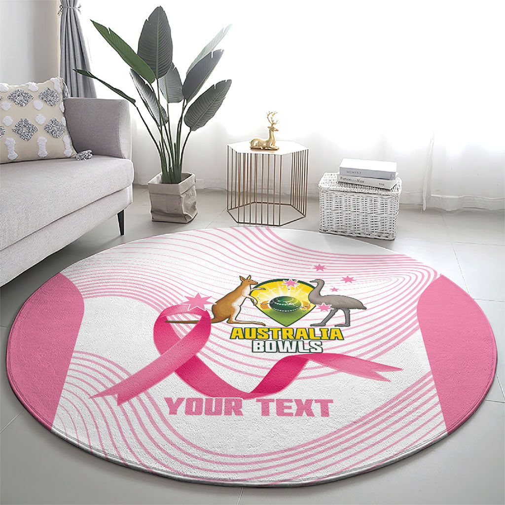 Custom Bowls Australia Breast Cancer Round Carpet Pink Ribbon Curve Sporty