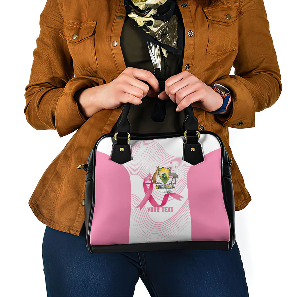 Custom Bowls Australia Breast Cancer Shoulder Handbag Pink Ribbon Curve Sporty