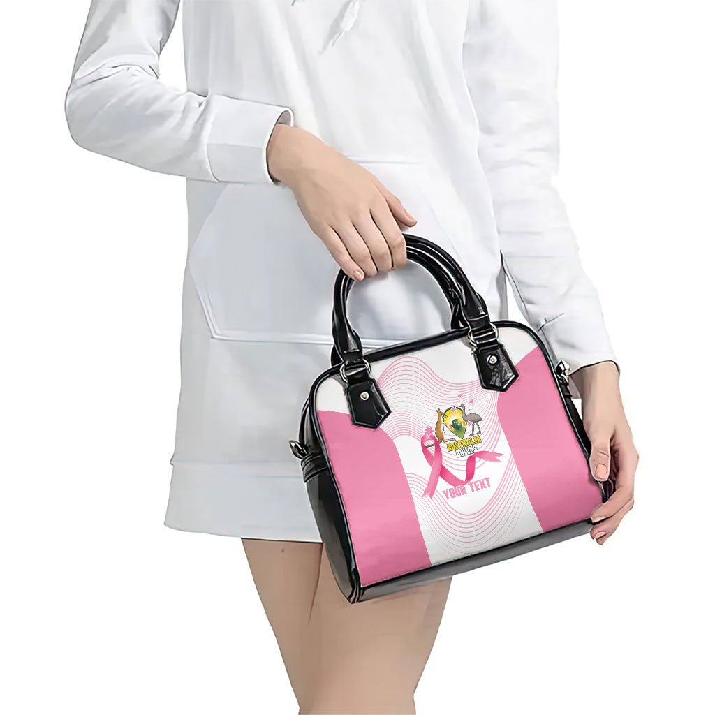 Custom Bowls Australia Breast Cancer Shoulder Handbag Pink Ribbon Curve Sporty