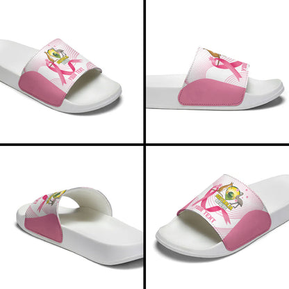 Custom Bowls Australia Breast Cancer Slide Sandals Pink Ribbon Curve Sporty