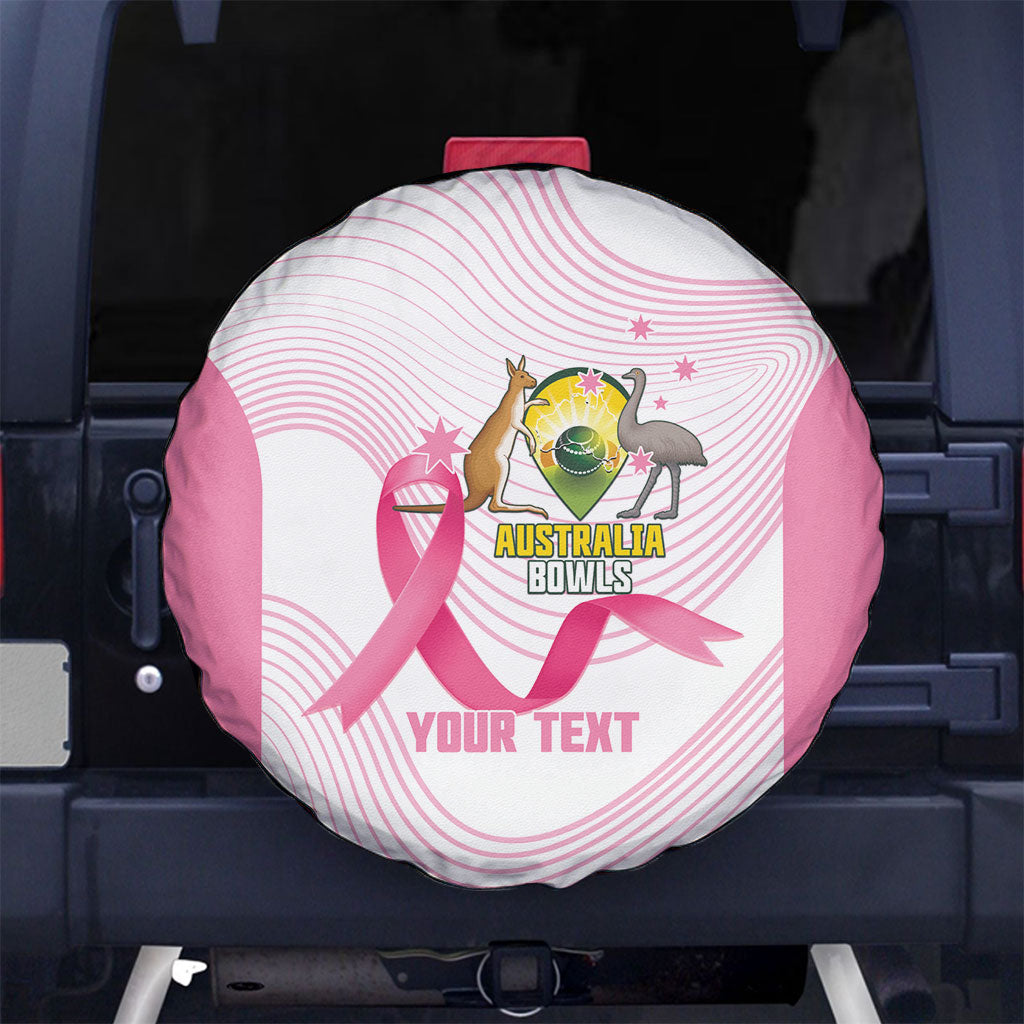 Custom Bowls Australia Breast Cancer Spare Tire Cover Pink Ribbon Curve Sporty