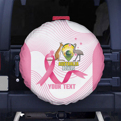 Custom Bowls Australia Breast Cancer Spare Tire Cover Pink Ribbon Curve Sporty