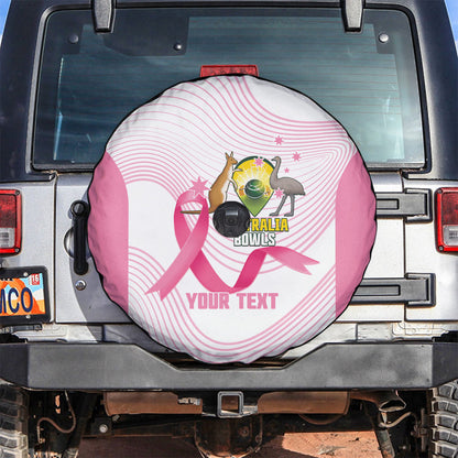 Custom Bowls Australia Breast Cancer Spare Tire Cover Pink Ribbon Curve Sporty