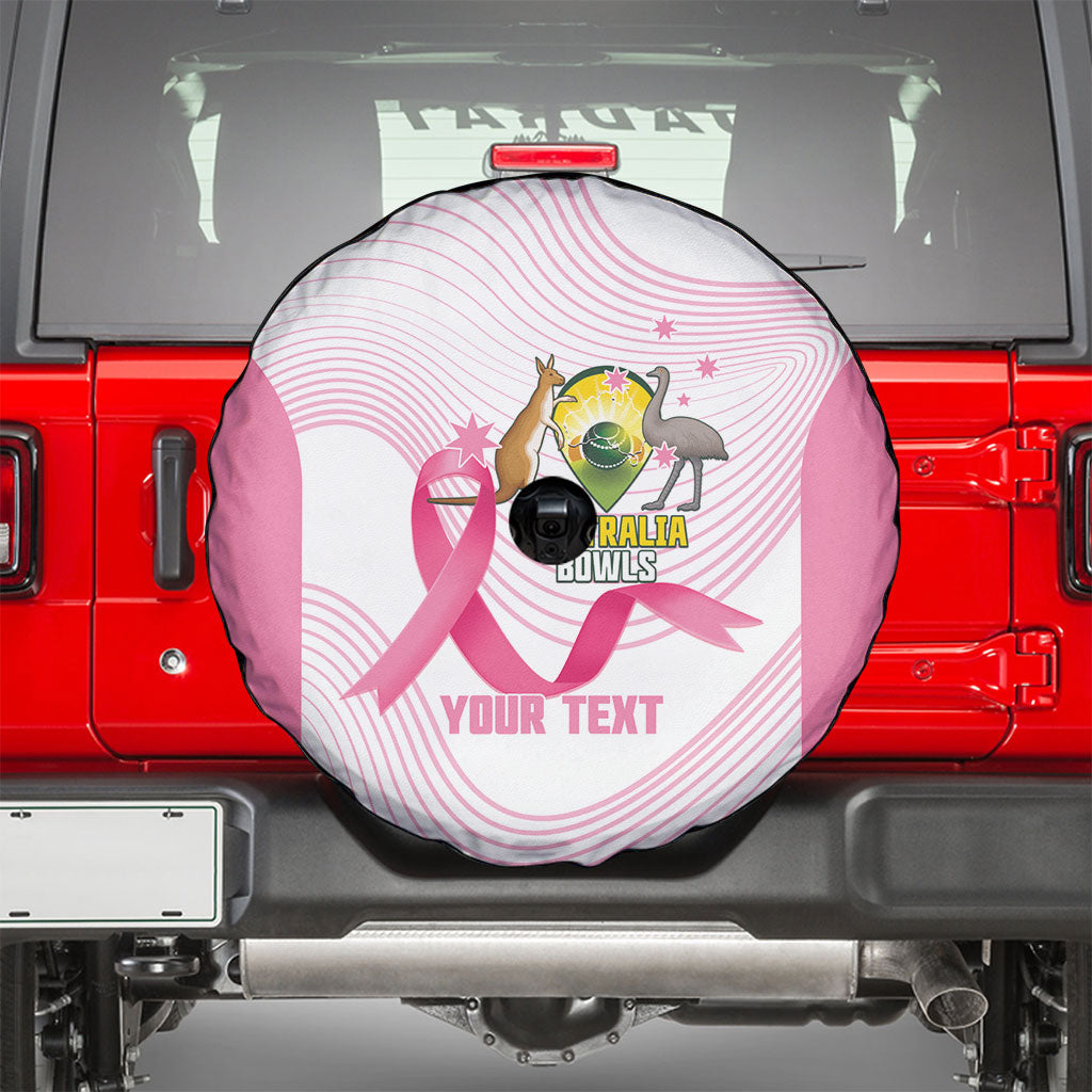 Custom Bowls Australia Breast Cancer Spare Tire Cover Pink Ribbon Curve Sporty