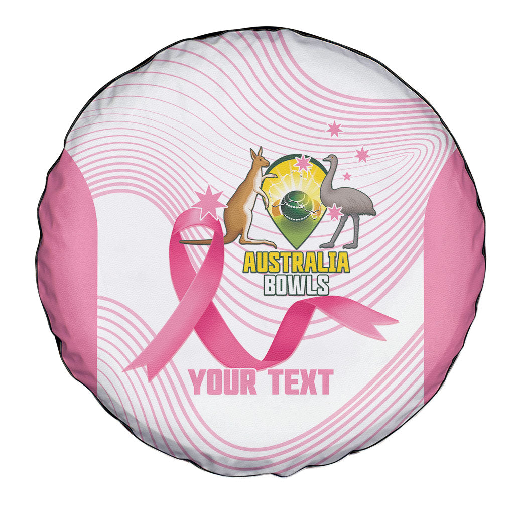 Custom Bowls Australia Breast Cancer Spare Tire Cover Pink Ribbon Curve Sporty