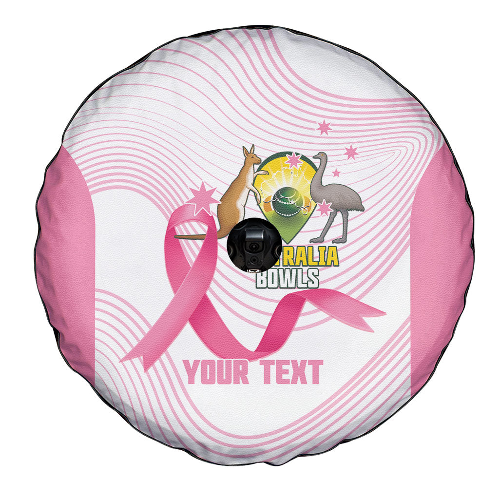 Custom Bowls Australia Breast Cancer Spare Tire Cover Pink Ribbon Curve Sporty