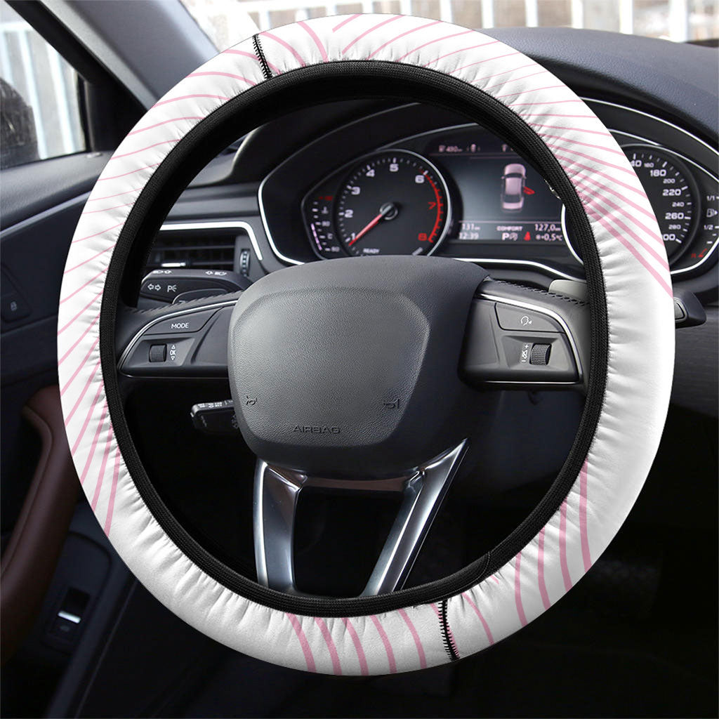 Bowls Australia Breast Cancer Steering Wheel Cover Pink Ribbon Curve Sporty