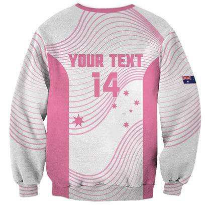 Custom Bowls Australia Breast Cancer Sweatshirt Pink Ribbon Curve Sporty