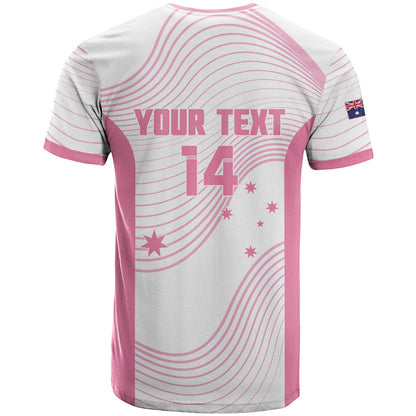 Custom Bowls Australia Breast Cancer T Shirt Pink Ribbon Curve Sporty