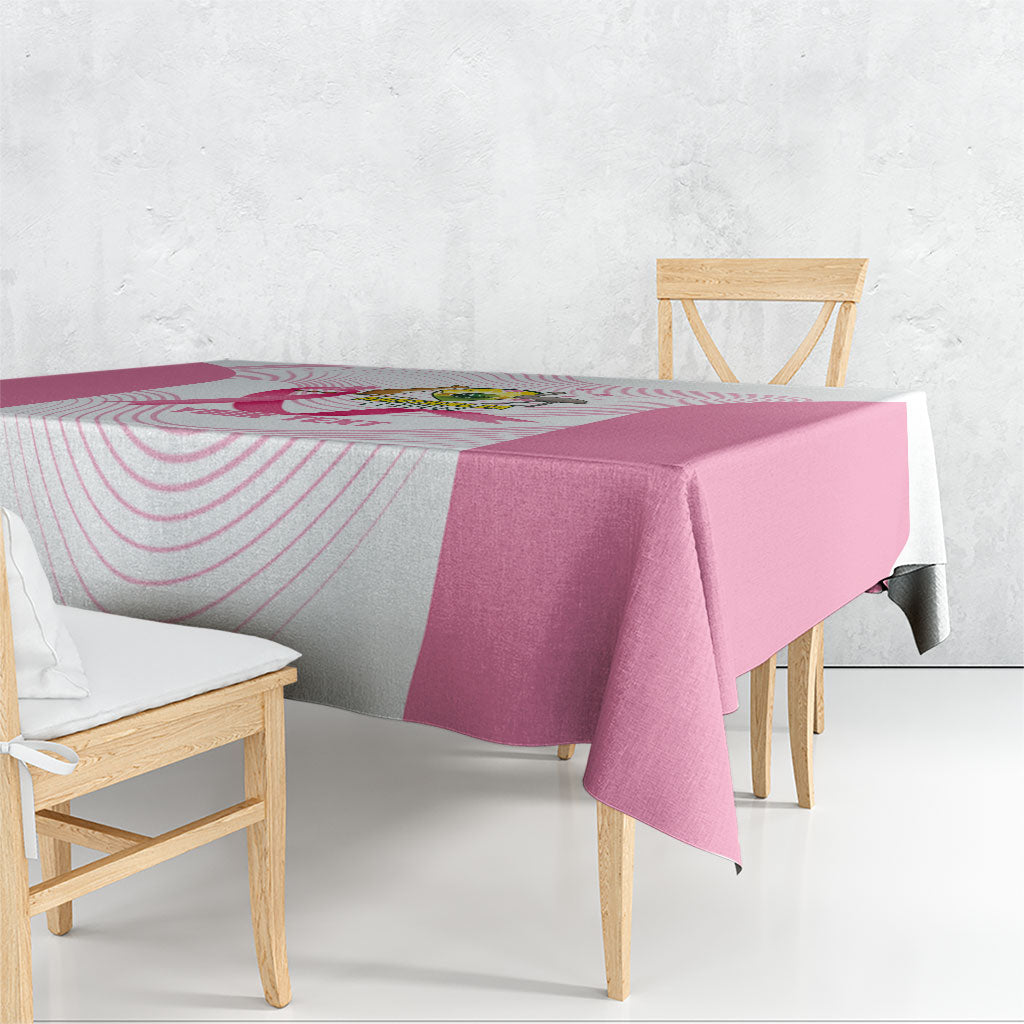 Custom Bowls Australia Breast Cancer Tablecloth Pink Ribbon Curve Sporty