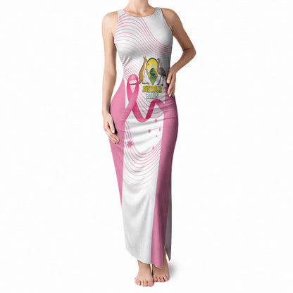 Custom Bowls Australia Breast Cancer Tank Maxi Dress Pink Ribbon Curve Sporty