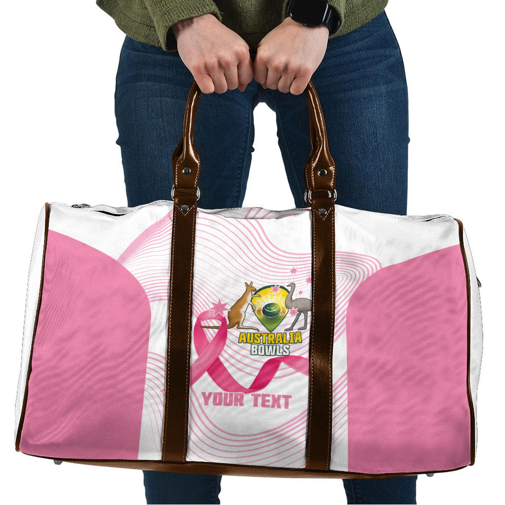 Custom Bowls Australia Breast Cancer Travel Bag Pink Ribbon Curve Sporty