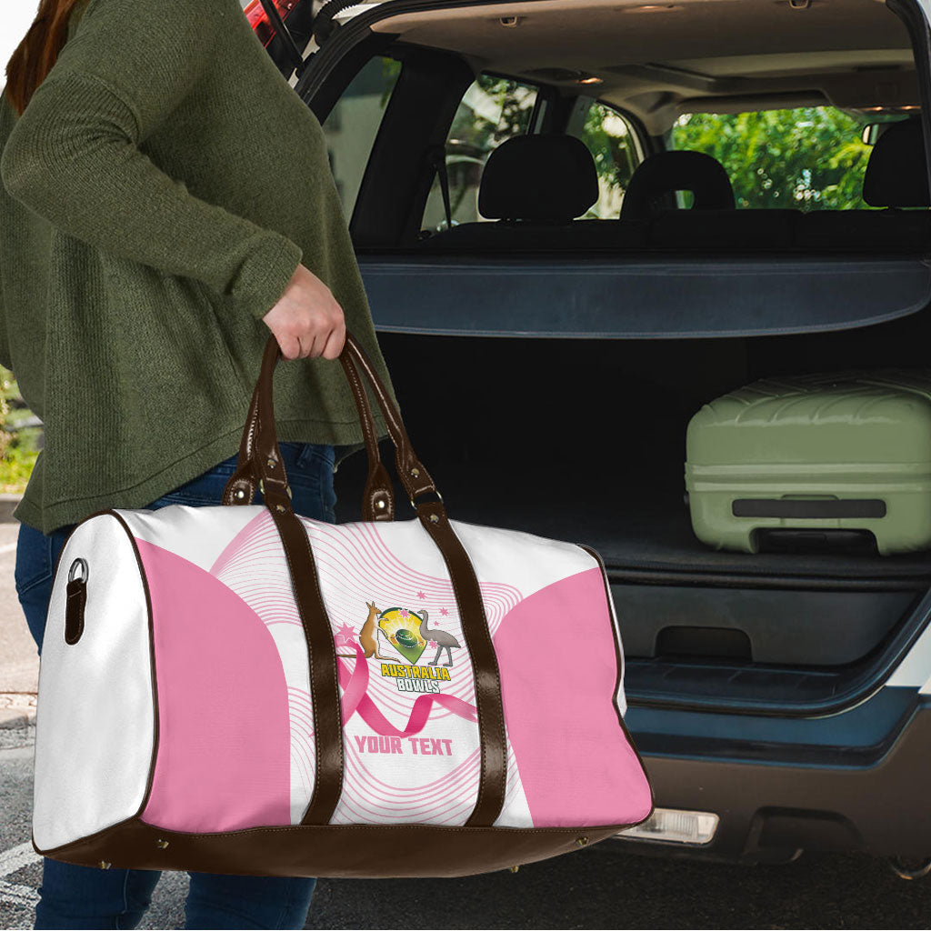 Custom Bowls Australia Breast Cancer Travel Bag Pink Ribbon Curve Sporty