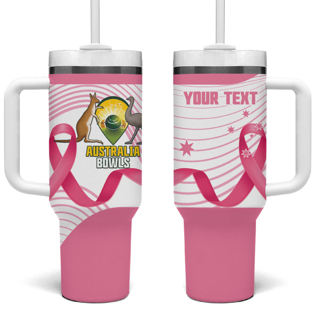 Custom Bowls Australia Breast Cancer Tumbler With Handle Pink Ribbon Curve Sporty
