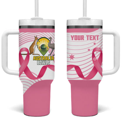 Custom Bowls Australia Breast Cancer Tumbler With Handle Pink Ribbon Curve Sporty