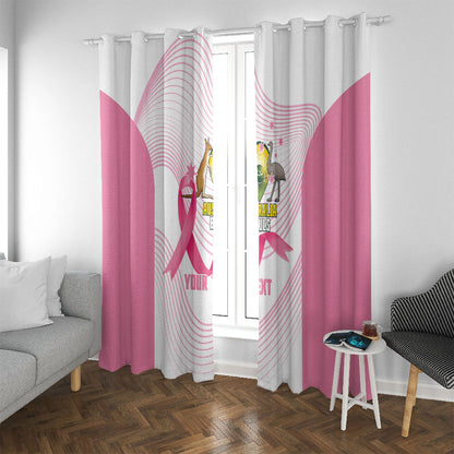 Custom Bowls Australia Breast Cancer Window Curtain Pink Ribbon Curve Sporty