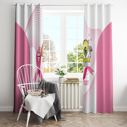 Custom Bowls Australia Breast Cancer Window Curtain Pink Ribbon Curve Sporty