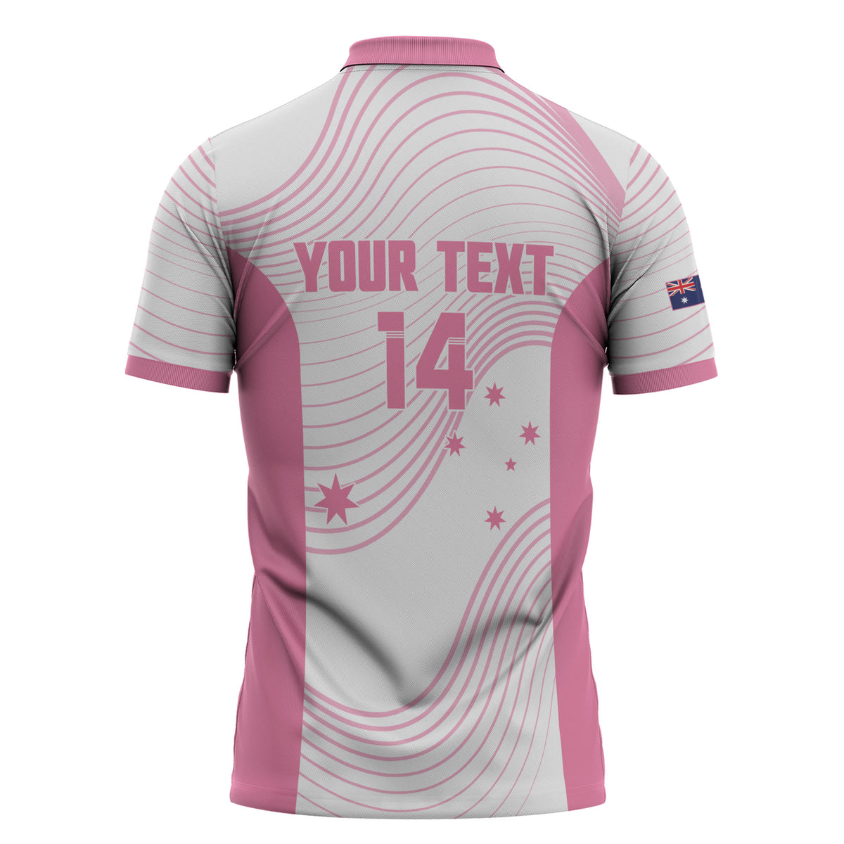 Custom Bowls Australia Breast Cancer Zipper Polo Shirt Pink Ribbon Curve Sporty