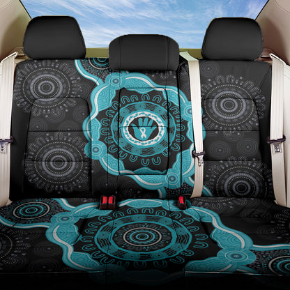 Australia Ovarian Cancer Support Back Car Seat Cover Brave Strong Teal Ribbon Aboriginal Art