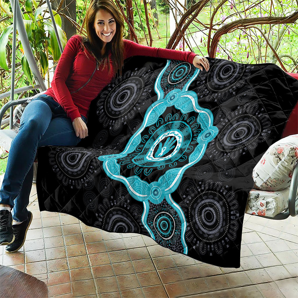 Australia Ovarian Cancer Support Quilt Brave Strong Teal Ribbon Aboriginal Art