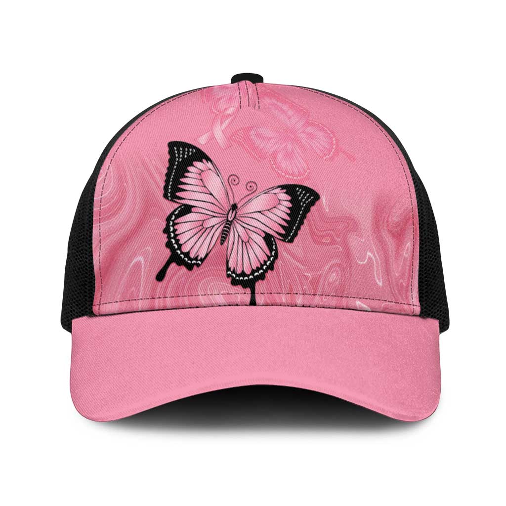 Australia Breast Cancer Support Baseball Net Cap Pink Ribbon Butterfly Opal Pattern