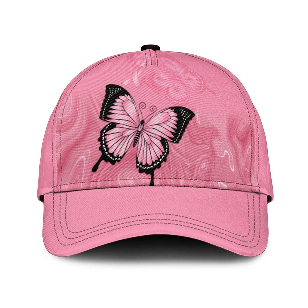 Australia Breast Cancer Support Classic Cap Pink Ribbon Butterfly Opal Pattern