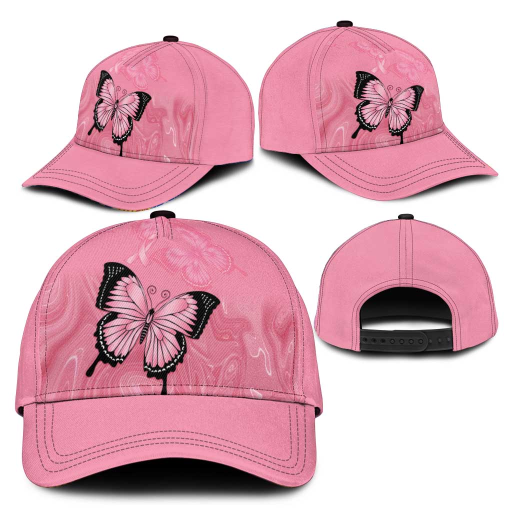 Australia Breast Cancer Support Classic Cap Pink Ribbon Butterfly Opal Pattern