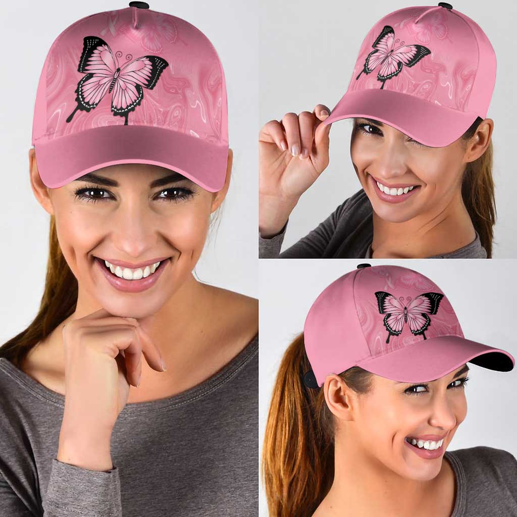 Australia Breast Cancer Support Classic Cap Pink Ribbon Butterfly Opal Pattern