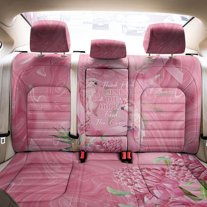 Australia Breast Cancer Support Back Car Seat Cover Think Pink Cockatoos Ribbon
