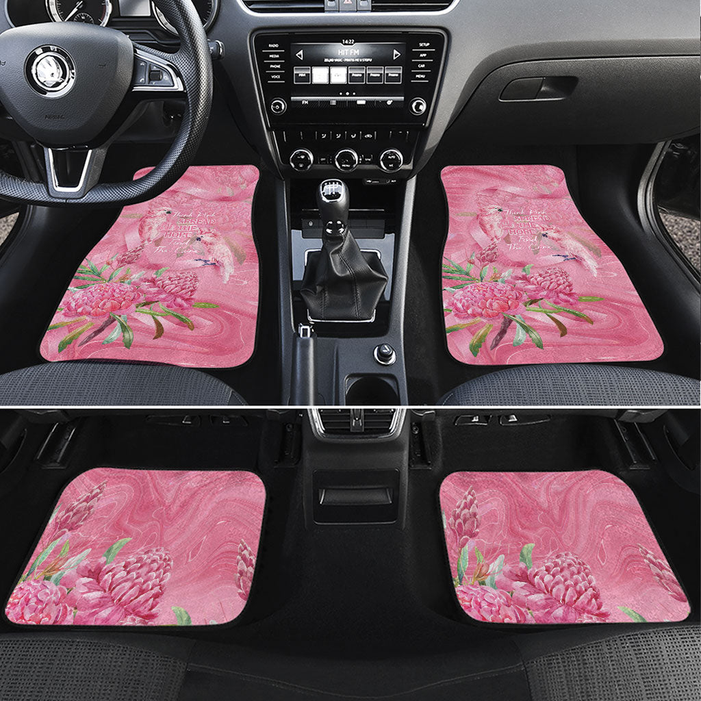Australia Breast Cancer Support Car Mats Think Pink Cockatoos Ribbon