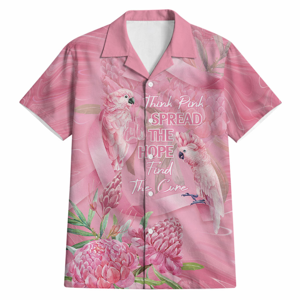 Australia Breast Cancer Support Hawaiian Shirt Think Pink Cockatoos Ribbon